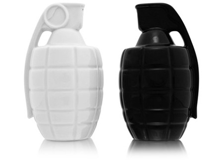 Grenade Shaped Salt & Pepper Shakers