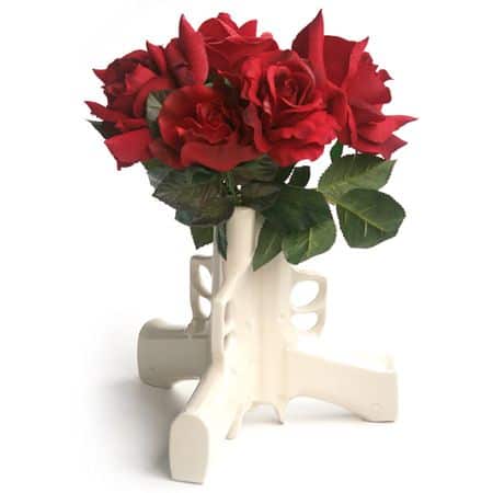 Three Gun Shaped Flower Vase