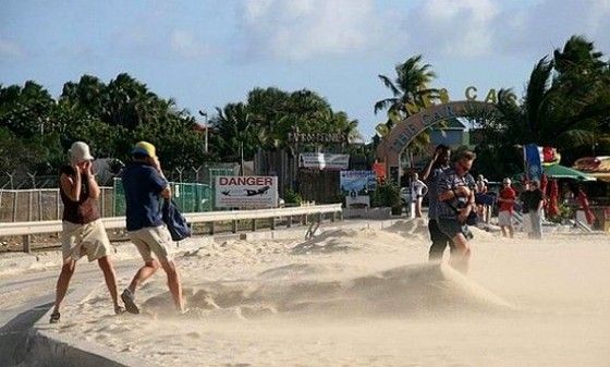 busy Juliana international airport