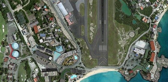 Juliana International Airport Google Map View