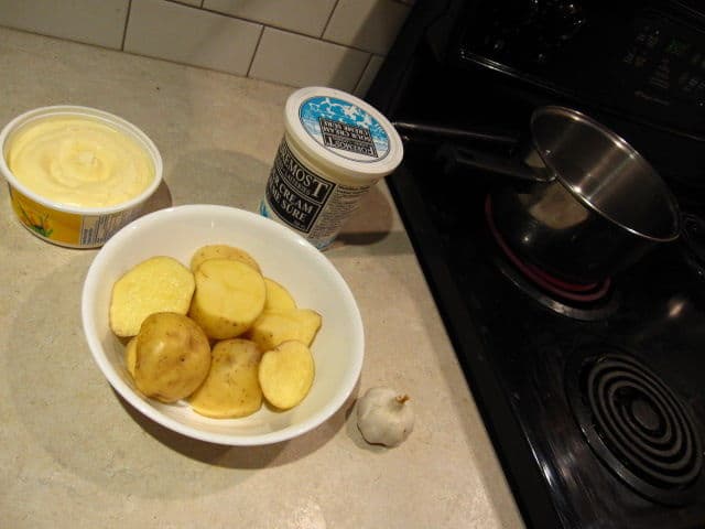 Potatoes In A Bowl With Margarine