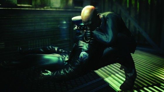 hitman absolution leaked screen of agent 47 choking someone