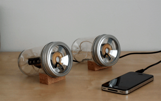 customized man handmade jar speakers