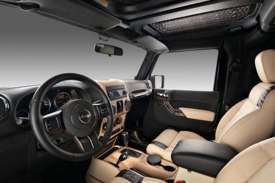 Tuned Jeep Wrangler leather interior