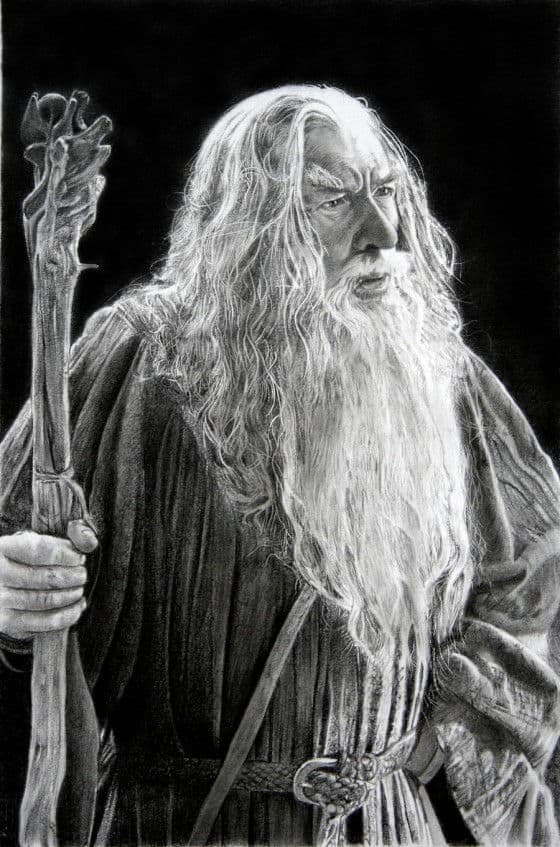Gandalf pencil art by Franco Clun