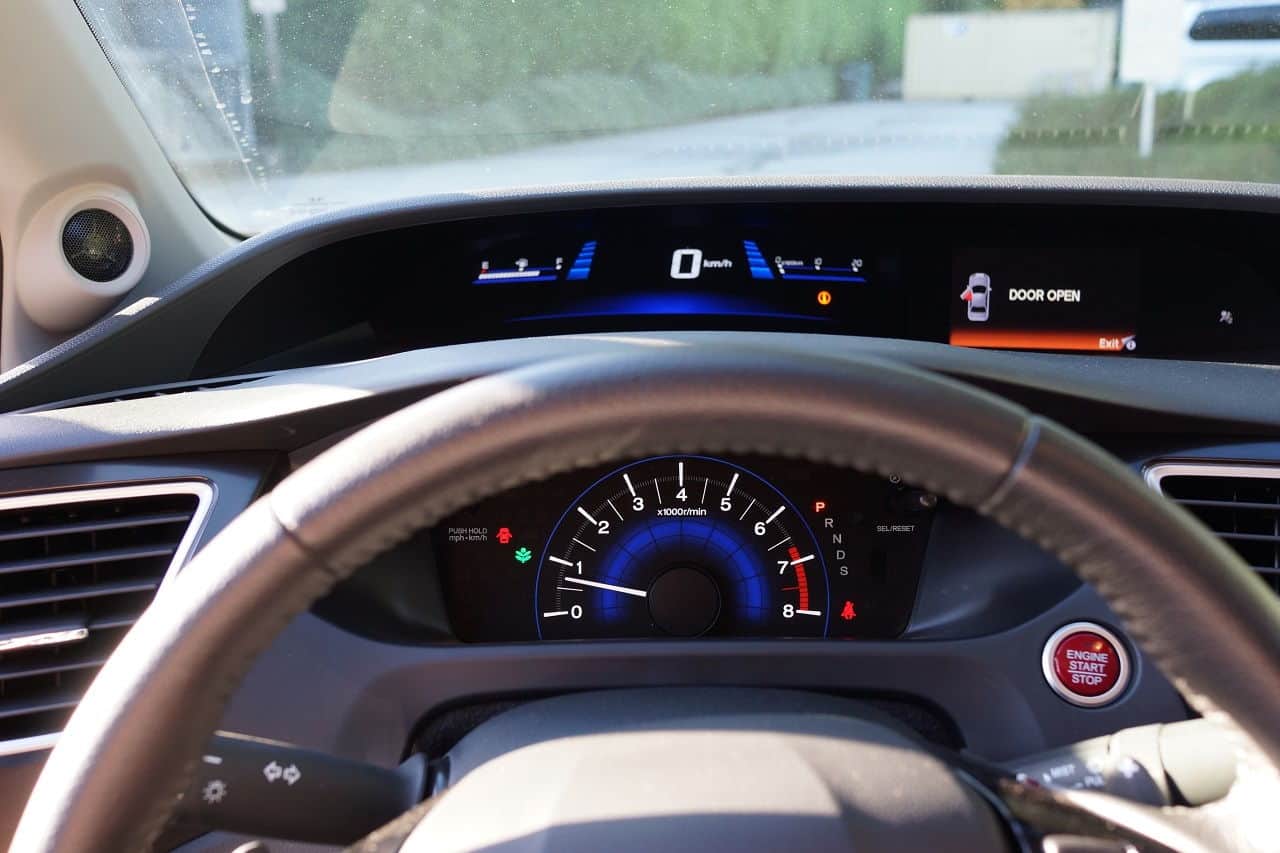 2015 Honda Civic split level gauge cluster