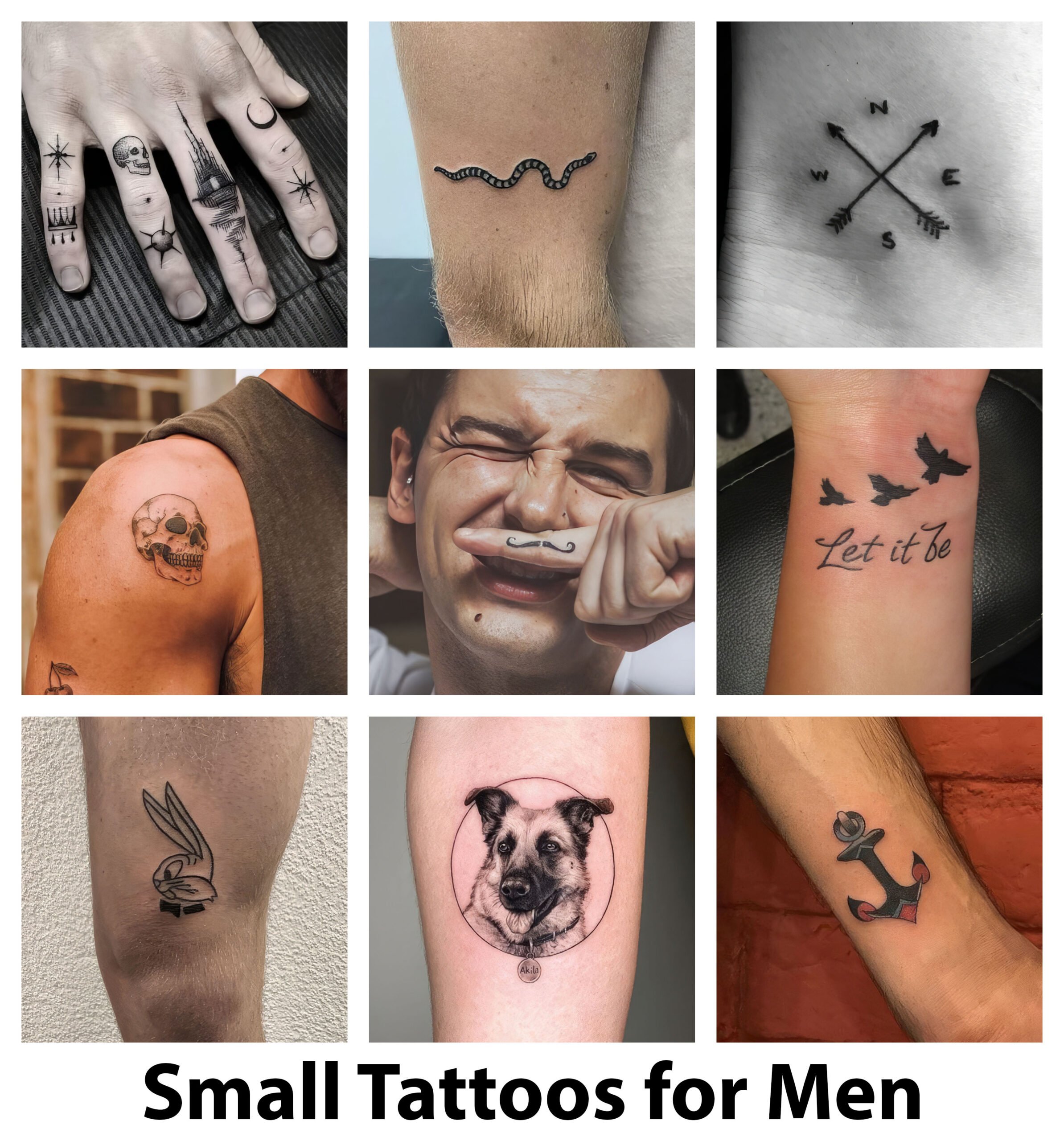 small tattoos for men collage