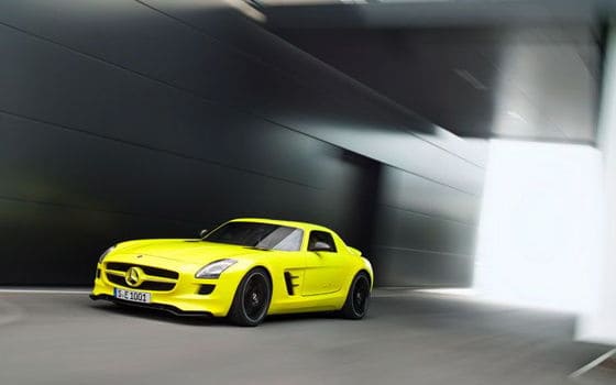 mercedes benz sls amg e cell prototype driving