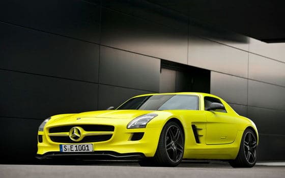 mercedes benz sls amg e cell prototype outdoor