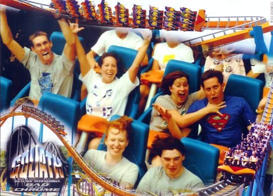 funny picture of a couple on roller coaster