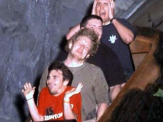 Douche bags on roller coaster