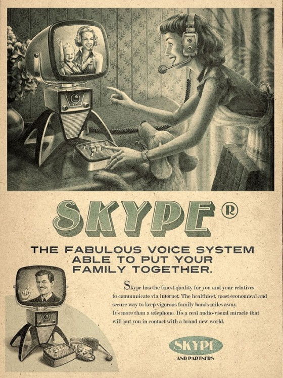 Vintage Skype Poster