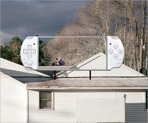 World's Most Creative Advertisements and Billboards 8 PSP billboard on top of house and hidden sniper