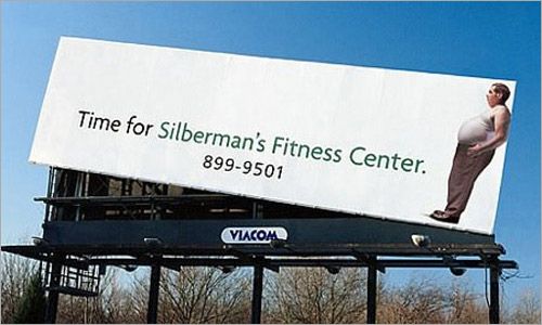 World's Most Creative Advertisements and Billboards 3 Tilted Billoboard with an overweight person