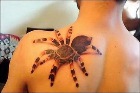 Big Tarantula Tattoo on a guys back