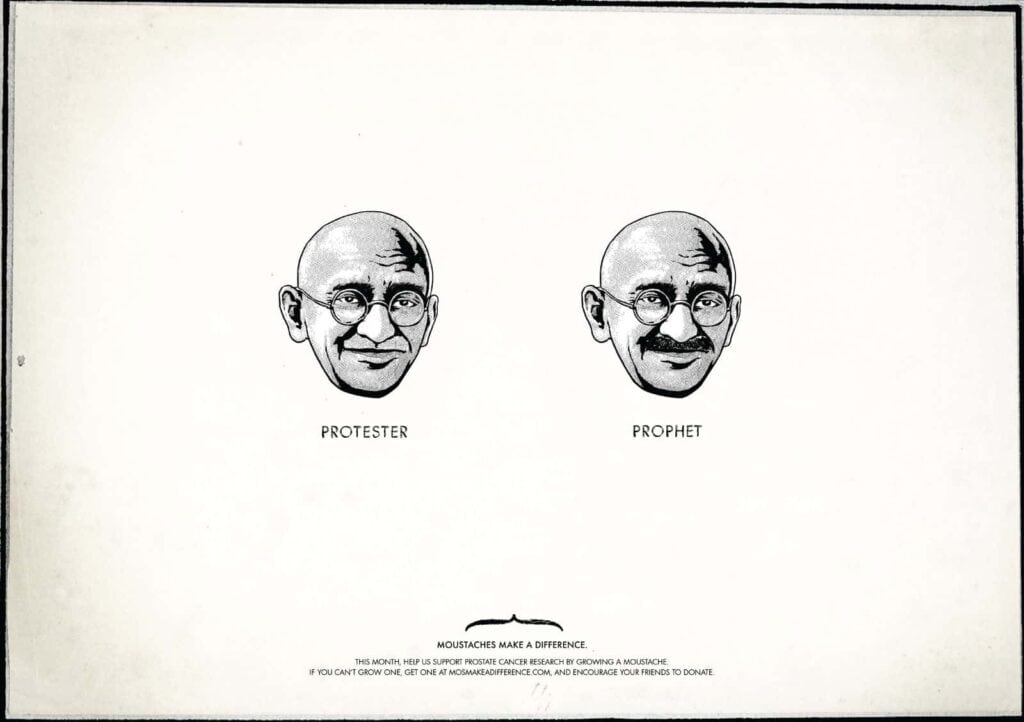 Celebrating Movember with “Moustaches Make a Difference” Illustrations 5 Moustaches-Make-A-Difference-Ghandi