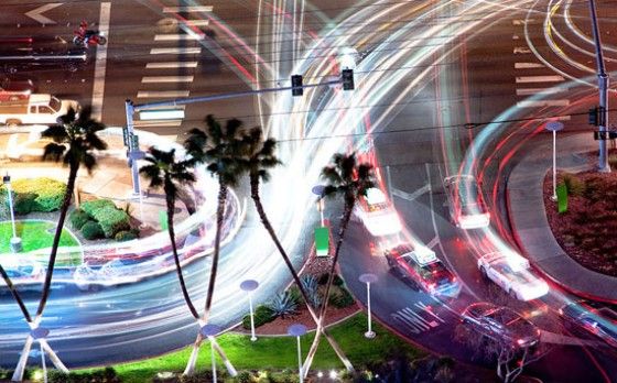 Light-Trail-Traffic-Photograph Light trail pictures of traffic at night time