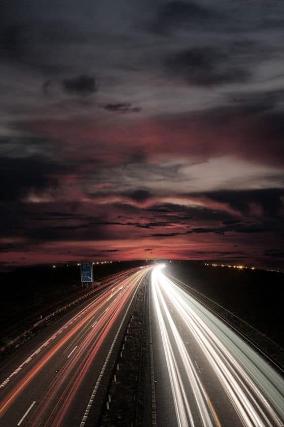Night-Time-Highway-Pictures Highway pictures of moving cars at night time