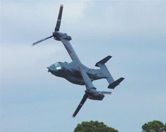 Bell-Boeing-V22-Osprey V22 Osprey making a hard turn