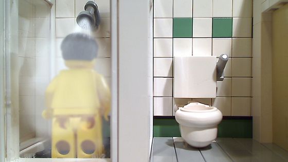 A Steamy Lego Man Shower Scene