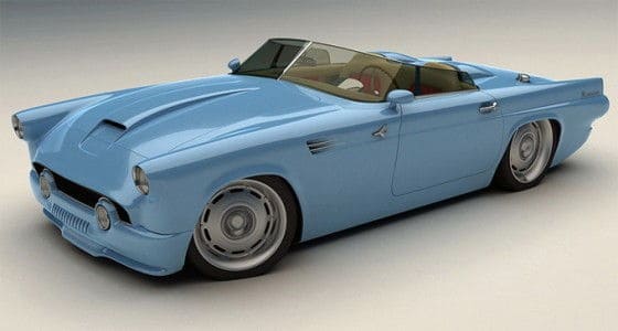 Bo-Zoland-1955-Ford-Thunderbird-Blue