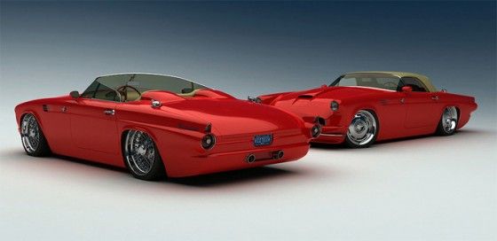 Bo-Zoland-1955-Ford-Thunderbird-Red