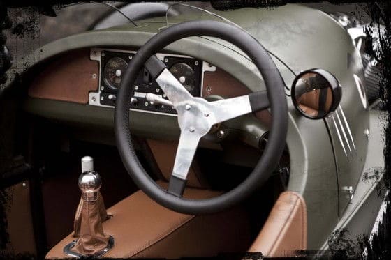 Interior of the Morgan Three Wheeler
