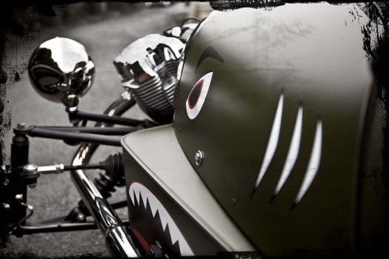 Shark design on Morgan 3 Wheeler