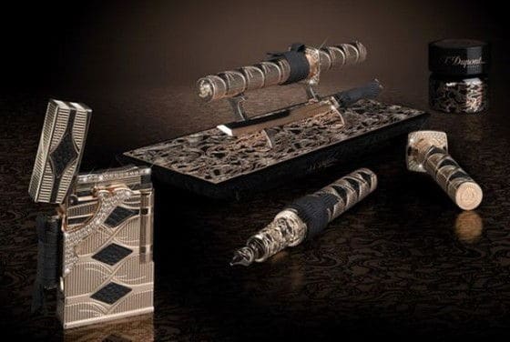 S.T-DuPont-Samurai-Prestige-Set-Gold