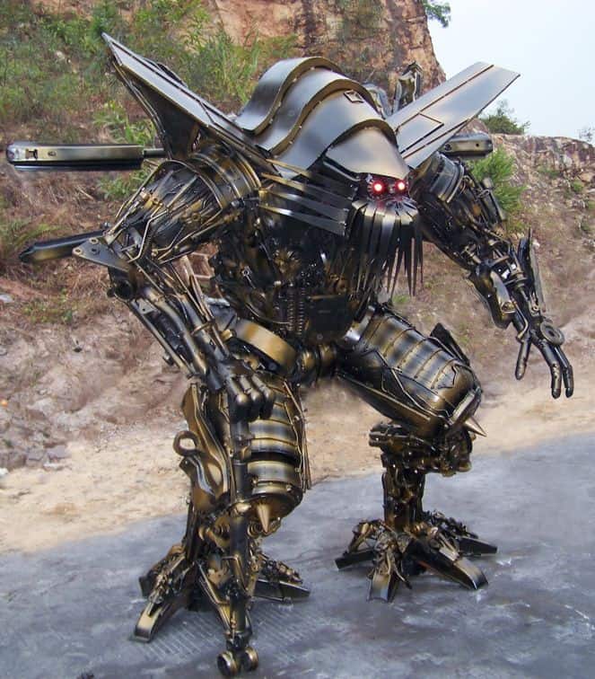 cthulu sculpture made out of scrap iron cthulu sculpture made out of scrap iron