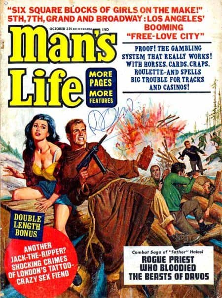 manslife65-10 man's life monk with gun dynamite and a woman