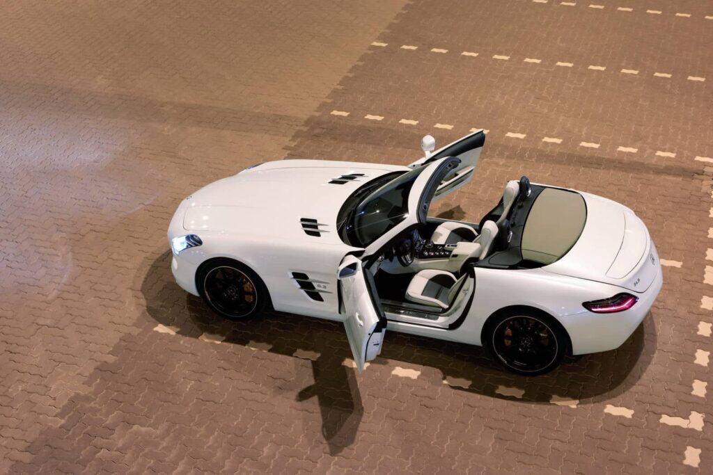 White-Mercedes-Benz-SLS-AMG-Roadster