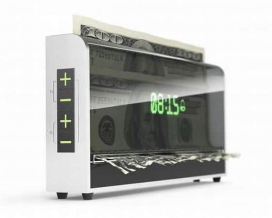 Money-Shredding-Alarm-Clock-Side