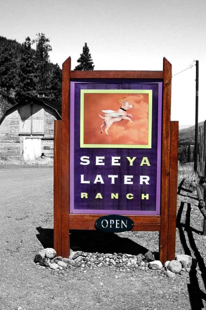 100_779112 The sign leading into see ya later ranch