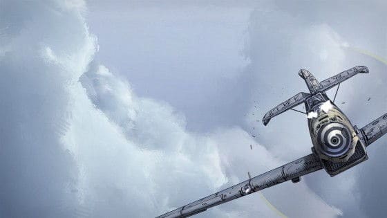 fighter jets in a dogfight