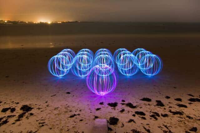 david gilliver light orbs on beach