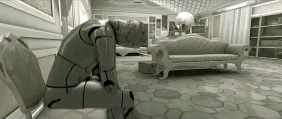 A droid in the Deus Ex: Human Revolution Adam's Quest Trailer