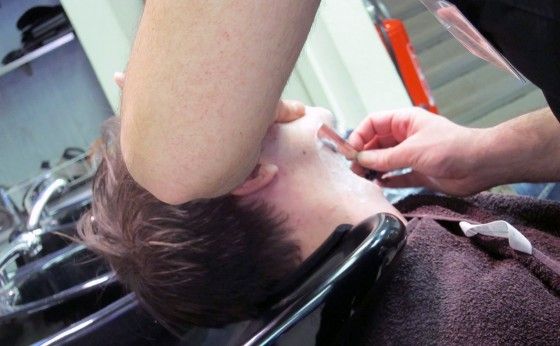 Go for the jugular Chad getting a straight razor shave