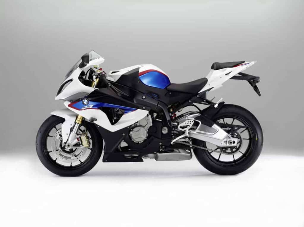 Blue And White BMW S 1000 RR Sport Bike