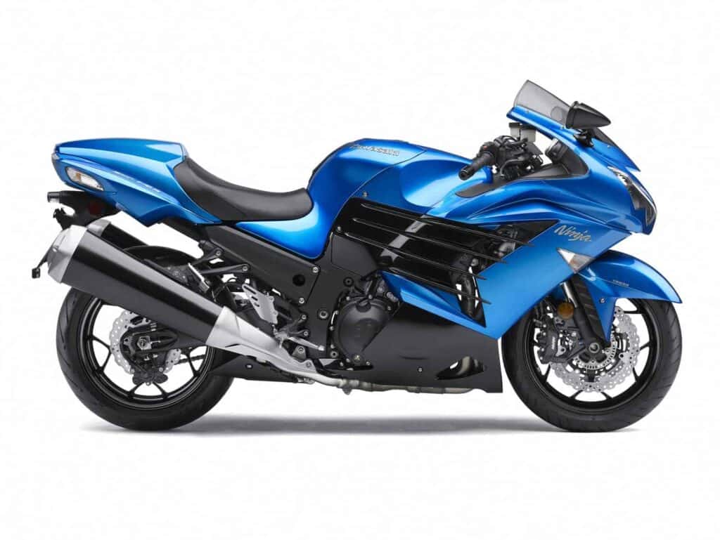 Blue 2012 Kawasaki ZX-14R Right Side