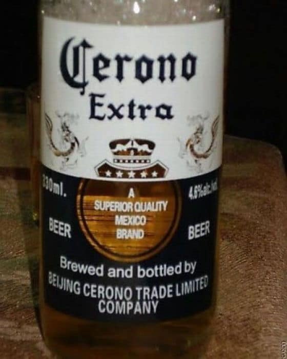 Knock-Off of Corona Beer called Cerono Extra