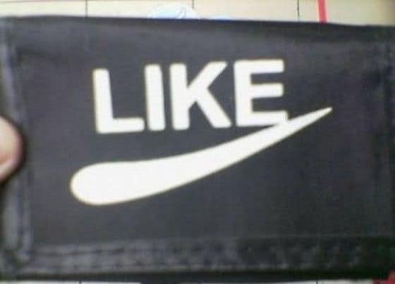NIKE knock-off wallet called LIKE