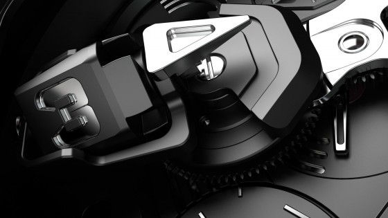 URWERK UR-110 ZrN Torpedo Dial Closeup