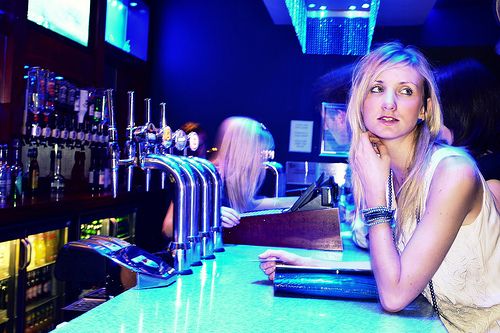 buying girls drinks blonde woman at bar JMac~ on flickr