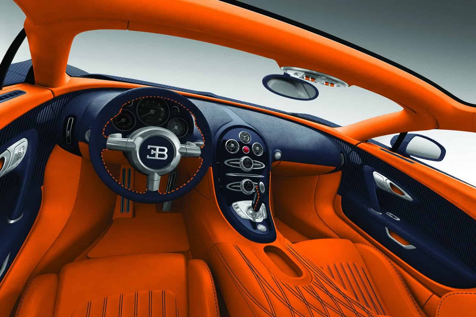 Bugatti Grand Sport blue with orange interior