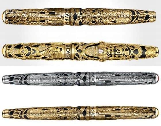 Limited edition solid gold pens
