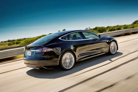 New Tesla Electric Family Sedan car