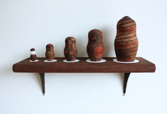 Seven Red Eyes Matryoshka by Zoe Williams