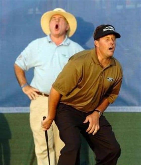 Perfectly Timed Photo on Golf Course