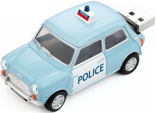 Mini-Cooper-Police-Car-USB-Drive Zero Basic Mini Cooper Blue police car usb flash drive